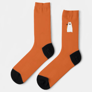Halloween-Socken mit Geistkatze Socken