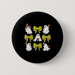 Halloween Softball Geister Softball Tochter Mädche Button