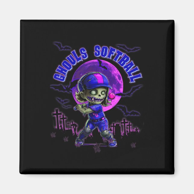 Halloween Softll für Mädchen Gruseliger Zombie Tt Magnet (Vorne)