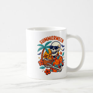 Halloween Sommer Ween Skelett Grusel Urlaub Flo Kaffeetasse