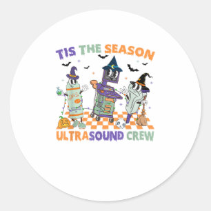 Halloween-Sonographie Retro Tis The Season Ultrasc Runder Aufkleber
