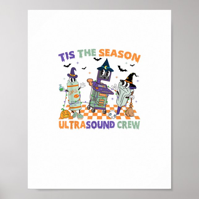 Halloween Sonography Retro Tis The Season Ultrasou Poster (Vorne)