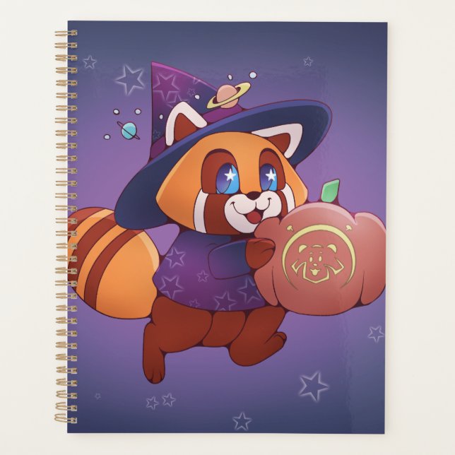 Halloween Space Panda Planer (Vorderseite)