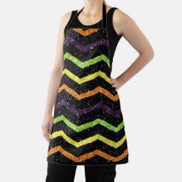 Halloween Sparkle Zig Zag Schürze