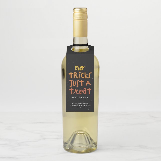 Halloween Spaß Erwachsene keine Tricks nur eine Le Flaschenanhänger (Auf Flasche)