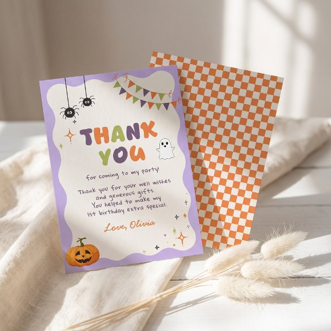 Halloween-Spaß Geburtstagsfeier Danke Karte (Von Creator hochgeladen)