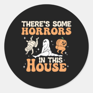 Halloween-Spaß gibt es in diesem Haus ein paar Hor Runder Aufkleber