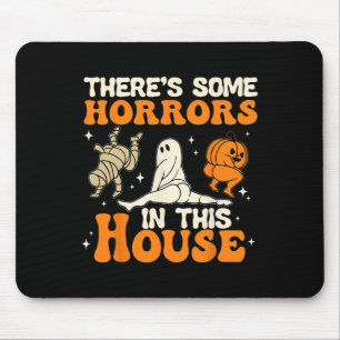 Halloween-Spaß in diesem Haus gibt es ein paar Hor Mousepad