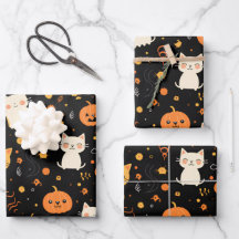 Halloween Spaß Kids Cats Pumpkins