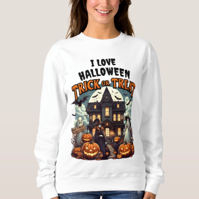 Halloween Spaß mit Kürbis und Gespenstern! Sweatshirt (Vorderseite)