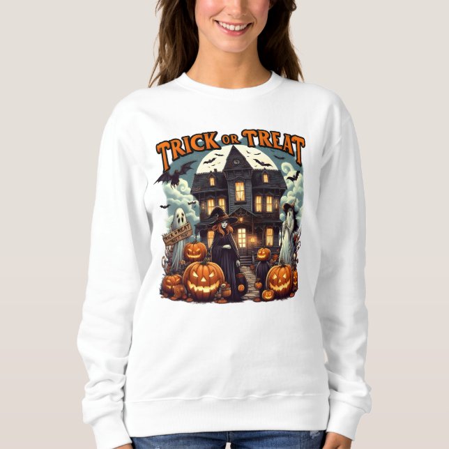 Halloween Spaß mit Kürbis und Gespenstern! Sweatshirt (Vorderseite)