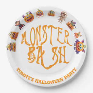 Halloween-Spaß Monster Bash Pappteller