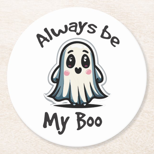 Halloween-Spaß Runder Pappuntersetzer (Vorderseite)