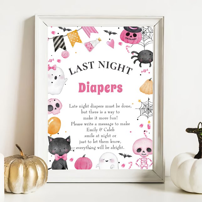 Halloween "Spate Night Diapers" Baby Showspiel Po Poster (Von Creator hochgeladen)