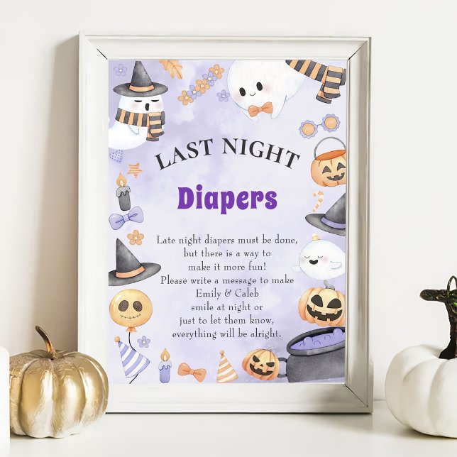 Halloween "Spate Night Diapers" Baby Showspiel Po Poster (Von Creator hochgeladen)