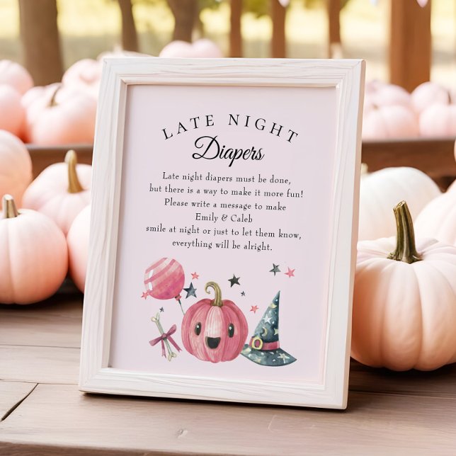 Halloween "Spate Night Diapers" Baby Showspiel Poster (Von Creator hochgeladen)