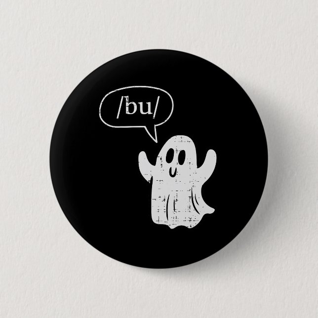 Halloween Speech Therapy Ghost Bu Boo Slp Kostüm Button (Vorderseite)
