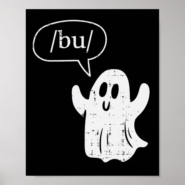 Halloween Speech Therapy Ghost Bu Boo Slp Kostüm Poster (Vorne)