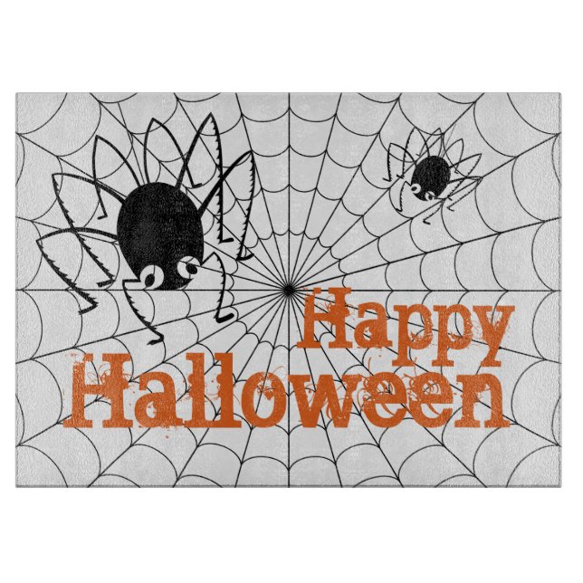 Halloween Spider and Webs Schneidebrett (Vorderseite)