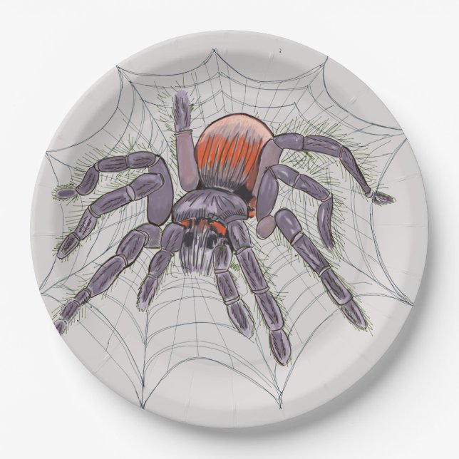 Halloween Spider Creepy Fun Pappteller (Vorderseite)
