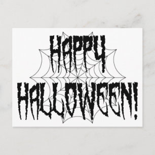 Halloween Spider Fingers und Web Postkarte