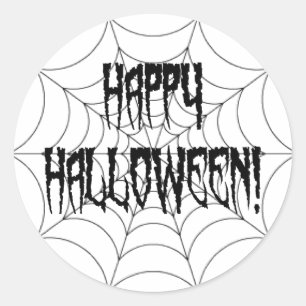 Halloween Spider Fingers und Web Runder Aufkleber
