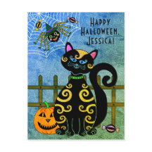 Halloween Spider Hexe Individuelle Name