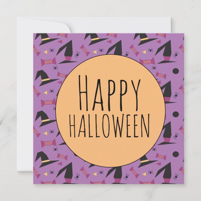 Halloween Spider Hexenhut Candy Lila (Vorderseite)