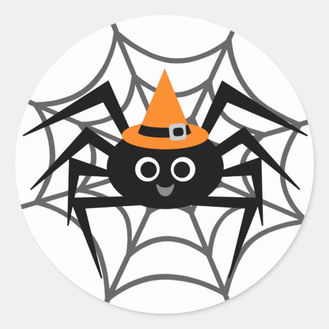 Halloween Spider in Web-Shirts und Geschenke Runder Aufkleber (Vorderseite)