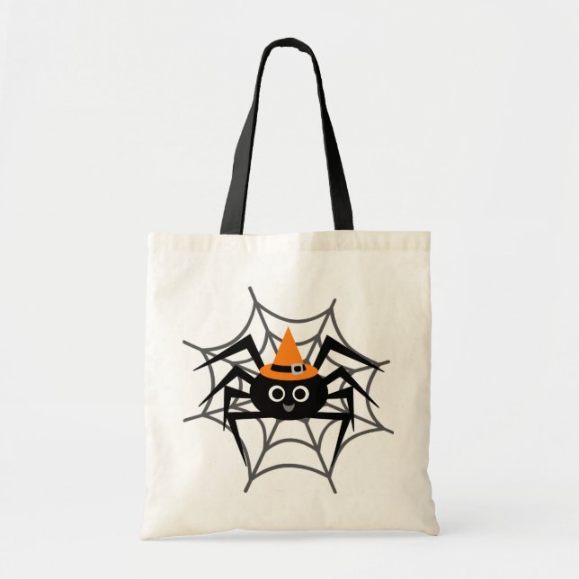 Halloween Spider in Web-Shirts und Geschenke Tragetasche (Vorne)