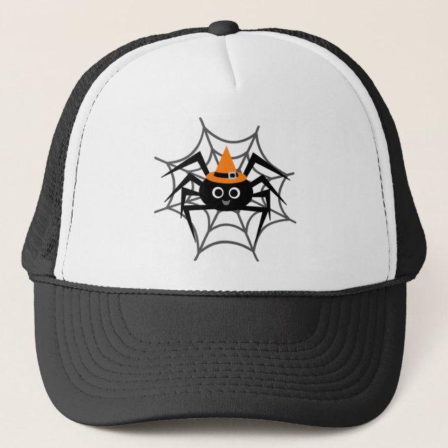 Halloween Spider in Web-Shirts und Geschenke Truckerkappe (Vorderseite)