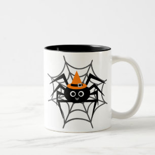 Halloween Spider in Web-Shirts und Geschenke Zweifarbige Tasse