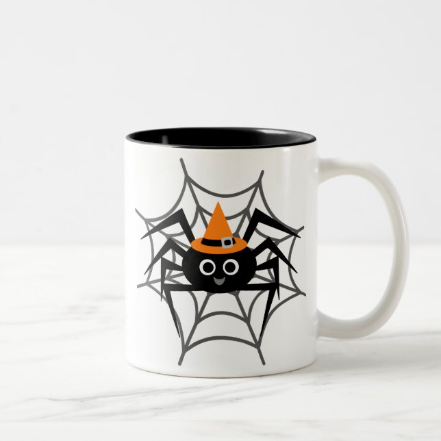Halloween Spider in Web-Shirts und Geschenke Zweifarbige Tasse (Rechts)