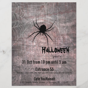 Halloween Spider Party Flyer