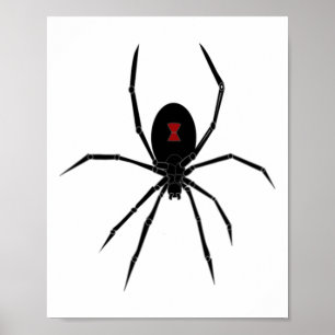 Halloween Spider Redback Black Widow Insektenfraue Poster