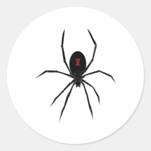 Halloween Spider Redback Black Widow Insektenfraue Runder Aufkleber