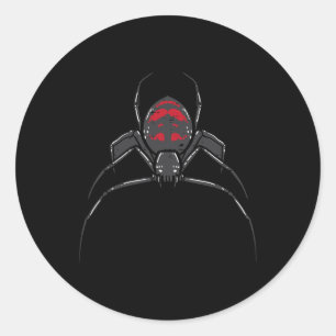 Halloween Spider Schwarze Witwe Kostüm Männer Jung Runder Aufkleber