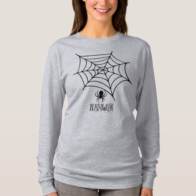 Halloween Spider und Web T-Shirt (Vorderseite)