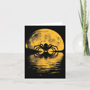 Halloween Spider Vollmond Beängstigende spöttische Karte