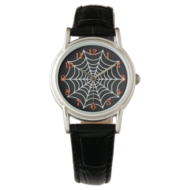 Halloween Spider Web Armbanduhr (Vorderseite)