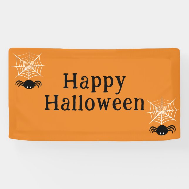 Halloween Spider Web Banner (Horizontal)