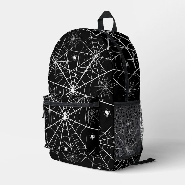 Halloween Spider Web Bedruckter Rucksack (Rückseitige Ecke Rechts)