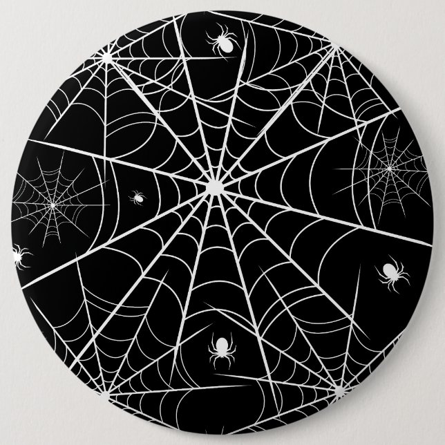 Halloween Spider Web Button (Vorderseite)