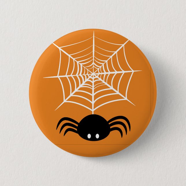 Halloween Spider Web Button (Vorderseite)