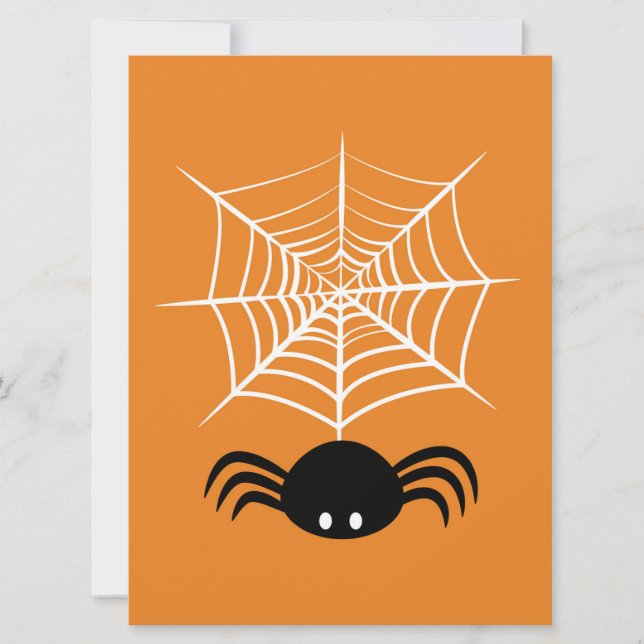 Halloween Spider Web Feiertagskarte (Vorderseite)