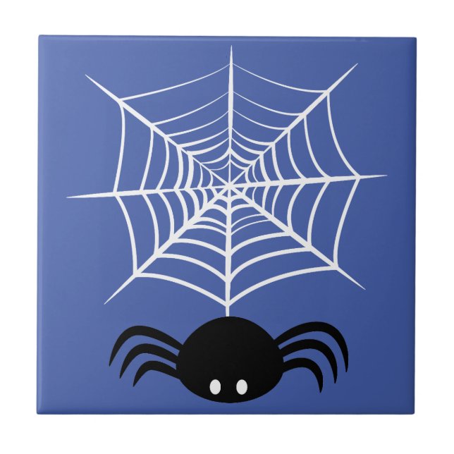 Halloween Spider Web Fliese (Vorderseite)