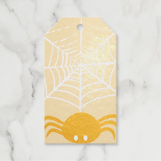Halloween Spider Web Geschenkanhänger (Vorderseite)