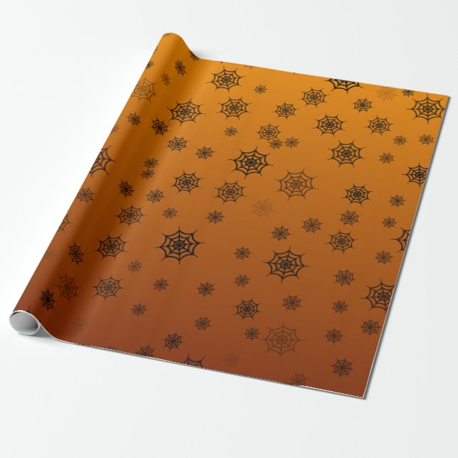 Halloween Spider Web Geschenkpapier (Ungerollt)