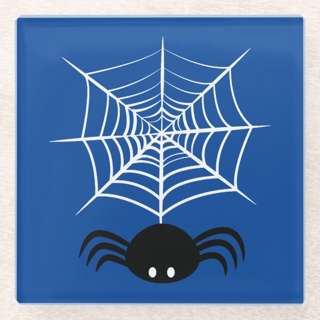 Halloween Spider Web Glasuntersetzer (Vorderseite)