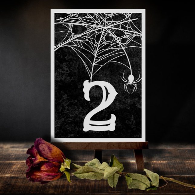 Halloween Spider Web Gothic Wedding Tischnummer (Von Creator hochgeladen)